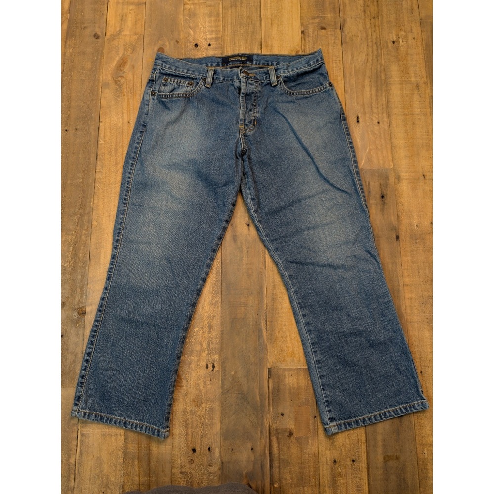 VTG 90s Y2K Abercrombie & Fitch Button Fly Cropped Jeans Womens 4 Made in USA